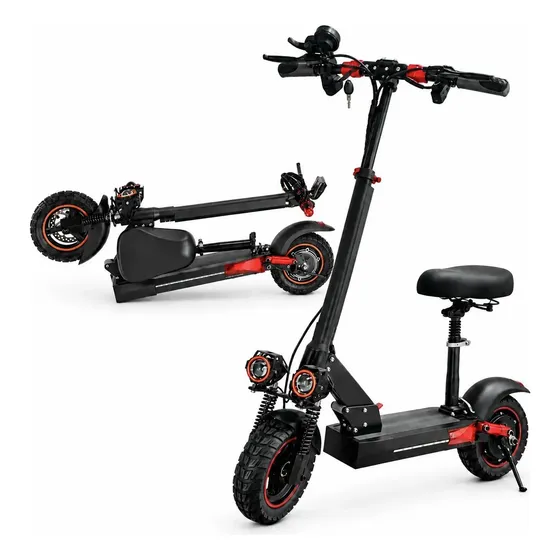 Patinete Elétrico Adulto Com Banco Suspensão 500w Preto
