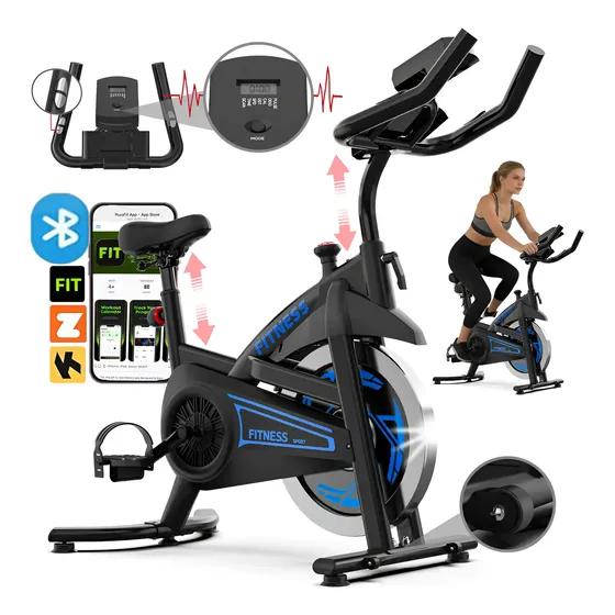Bicicleta Ergométrica Spinning Inércia 23kg + Bluetooth App