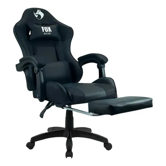 Cadeira Gamer Fox Racer Zerda Com Apoio De Pés Branca - W20