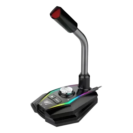 Microfone Gamer Rgb Mesa Usb Gaming Havit Gk56