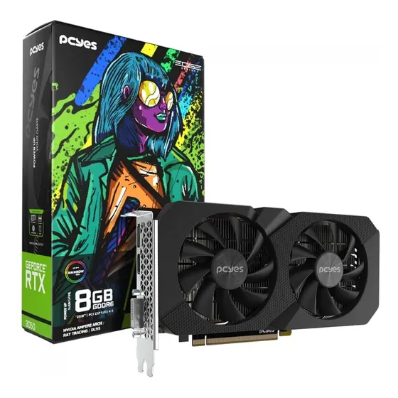 Placa De Video Rtx 3050 Pcyes Projeto Edge 8gb Gddr6