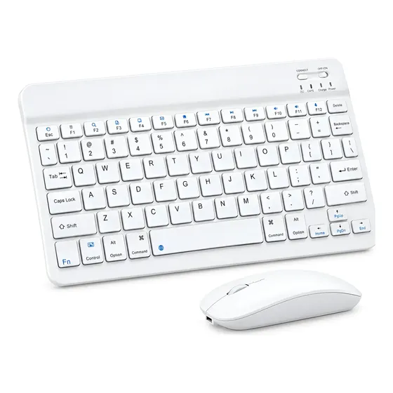 Kit Teclado Mouse Sem Fio Bluetooth Recarregável Notebook