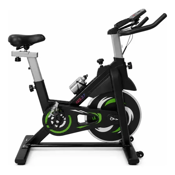 Bicicleta Ergométrica Spinning 20kg Roda Inércia Preto/verde