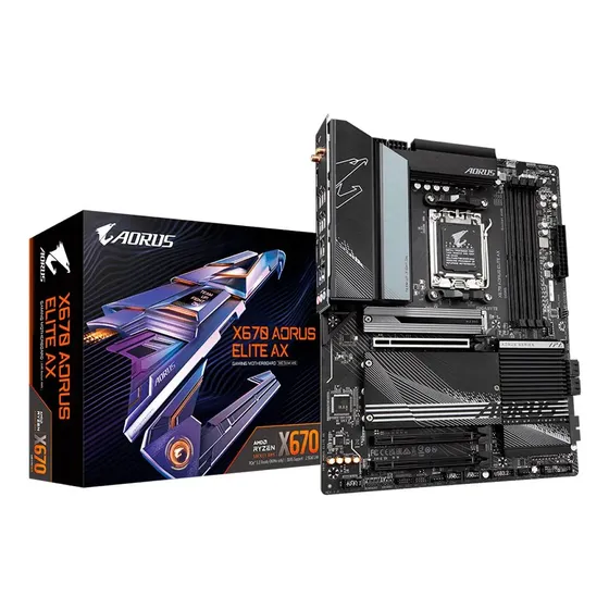 Placa Mãe Gigabyte Para Amd Am5 X670 Aorus Elite Ax 4xddr5 A