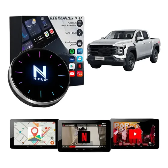 Streaming Box Foton Tunland Desbloqueio Multimídia 8gb 128g