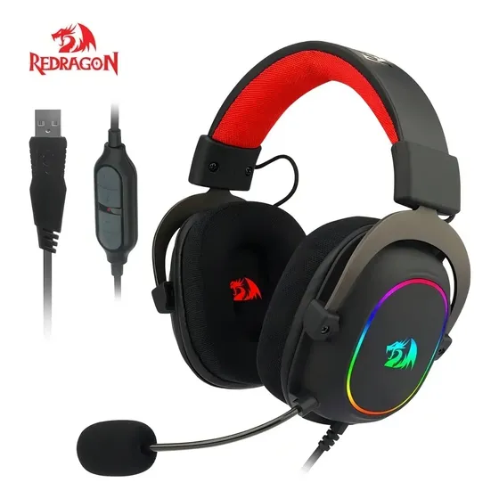 Headset Gamer Redragon Zeus X H510 Rgb Preto Cor Preto