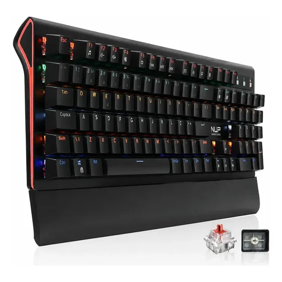 Teclado Mecânico Gamer Luminoso Led Rgb 9 Funções Switch