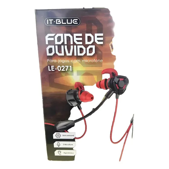 Fone De Ouvido Gamer Headset Com Microfone Le-0271 Cor Preto