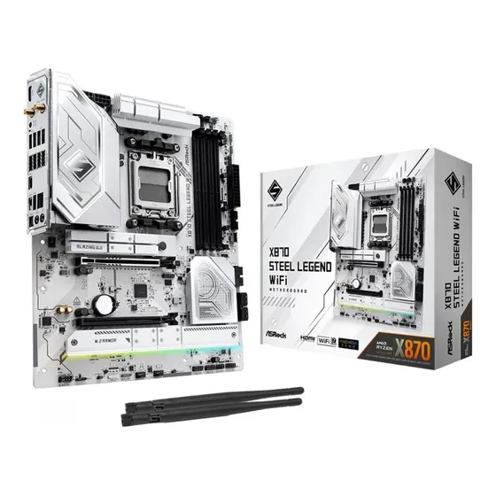 Placa Mãe Asrock X870 Steel Legend Wifi Am5 Ddr5