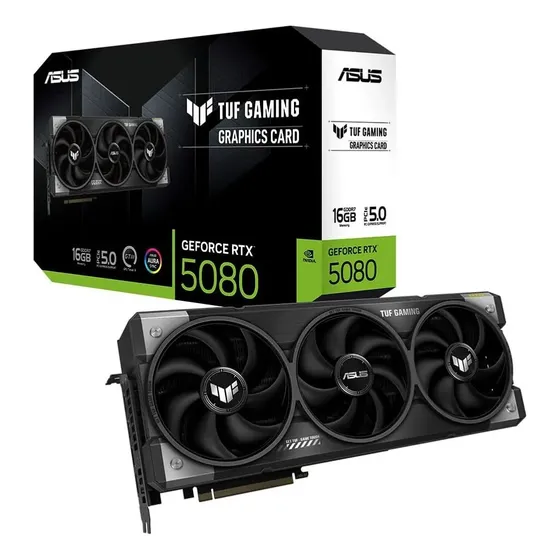 Placa De Vídeo Asus Tuf Gaming Geforce Rtx 5080 16gb Gddr7 Placa De Vídeo Asus Tuf Gaming Geforce Rtx 5080 16gb Gddr7