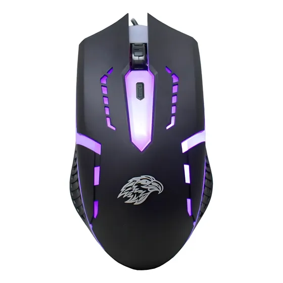 Mouse Gamer K-Mex MOA8 Óptico 1600 DPI Com Fio LED USB