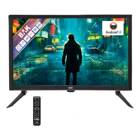 Tv Smart Android Full Hd Led 24 Polegadas Bak Android 14