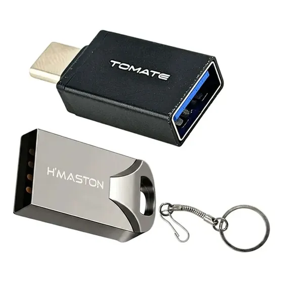 Kit Pendrive 64gb + Adaptador Otg Usb Tipo-c Para Celular Kit Pendrive 64gb + Adaptador Otg Usb Tipo-c Para Celular