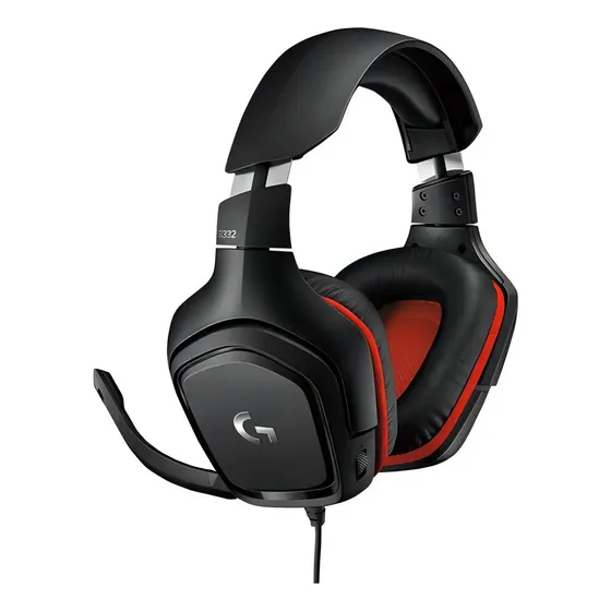 Headset Gamer Logitech G G332 Over-Ear para PC e Consoles com Microfone