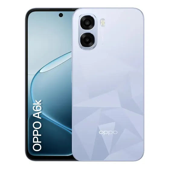 Smartphone OPPO A6k 256GB 4GB RAM Física, 8GB RAM Virtual Bateria 6100 mAh Câmera AI 50MP NFC Azul Cristal