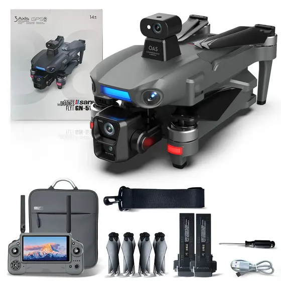 Drone S880 Gps Motor Brushles Camera Hd 4k 2 Baterias Preto GENAI CELYON GN-514