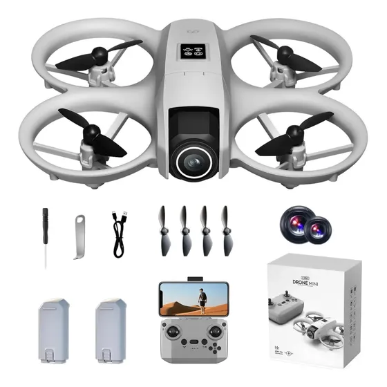 Drone Mini Hd Sensor De Obstáculos 2 Baterias