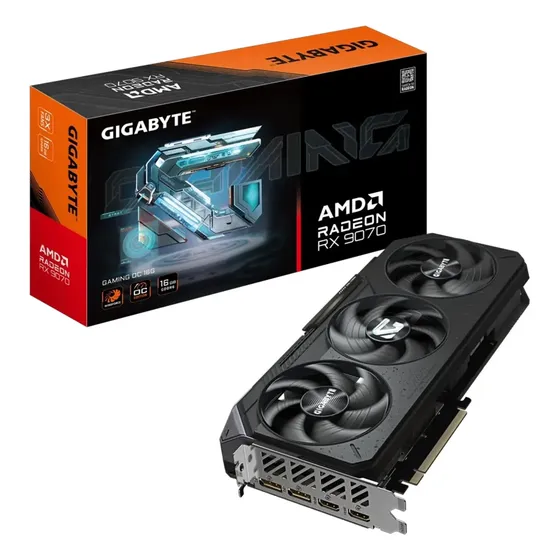 Placa De Vídeo Gigabyte Amd Radeon Rx-9070 16gb Gddr6 Placa De Vídeo Gigabyte Amd Radeon Rx-9070 16gb Gddr6