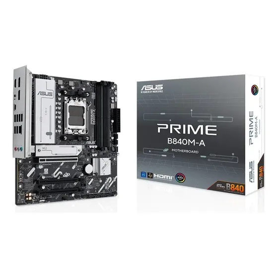 Placa-Mãe Asus Prime B840M-A para AMD AM5 DDR5 mATX Placa-Mãe Asus Prime B840M-A para AMD AM5 DDR5 mATX