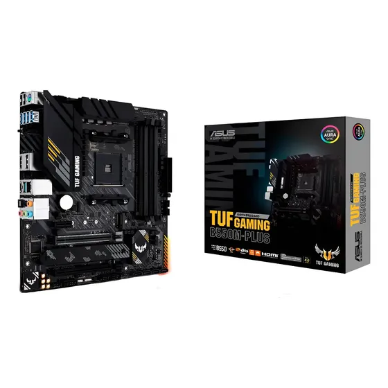 Placa Mãe Asus Tuf Gaming B550m-plus Ddr4 Amd Am4 Matx Rgb Placa Mãe Asus Tuf Gaming B550m-plus Ddr4 Amd Am4 Matx Rgb