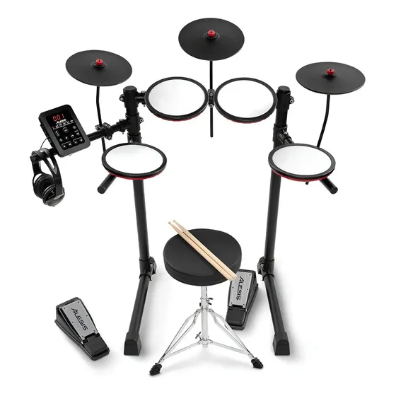 Bateria Eletrônica Alesis Turbo Max 7 Peças Multifuncional Vermelho