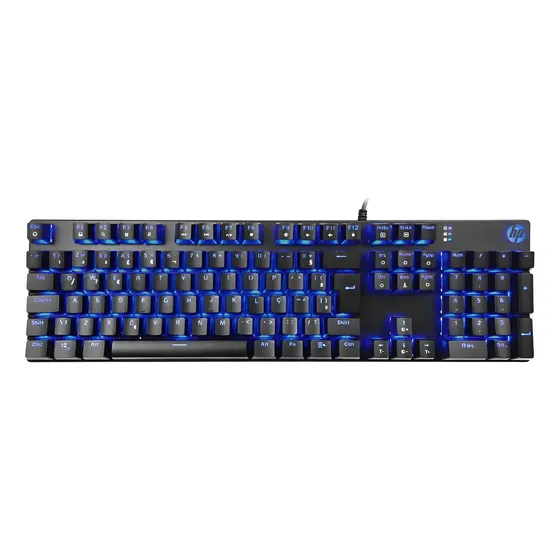 Teclado Gamer Mecânico Hp Gk400f Switch Blue Anti-ghosting
