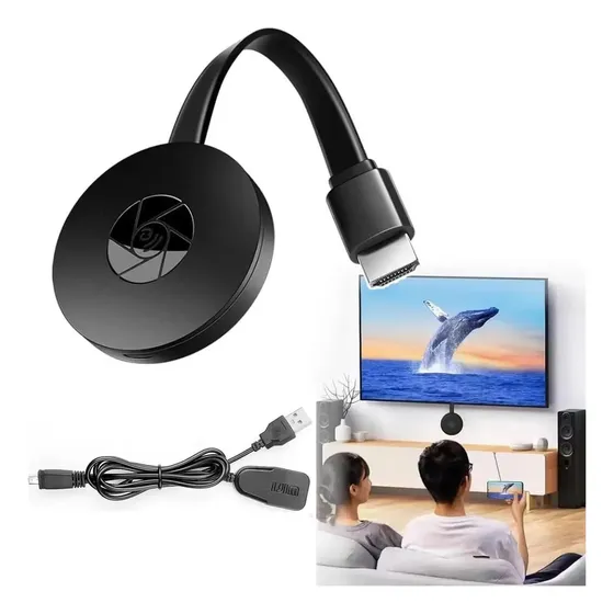Whyer Adaptador Hdmi 4k Sem Fio Para Miracast E Chromecast -