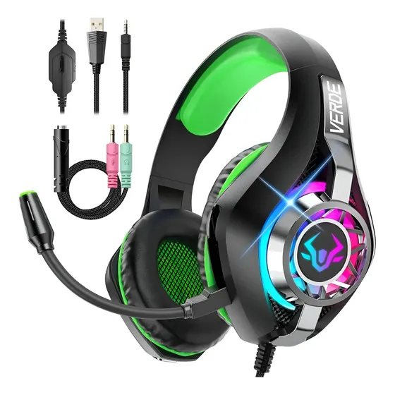 Fone Ouvido Headset Gamer Led Compatível Com Pc Ps4/5 Xbox