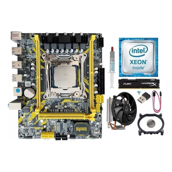 Kit Placa Mãe Intel X99 Xeon E5 2680 V4 8gb Ddr4 Wi-fi