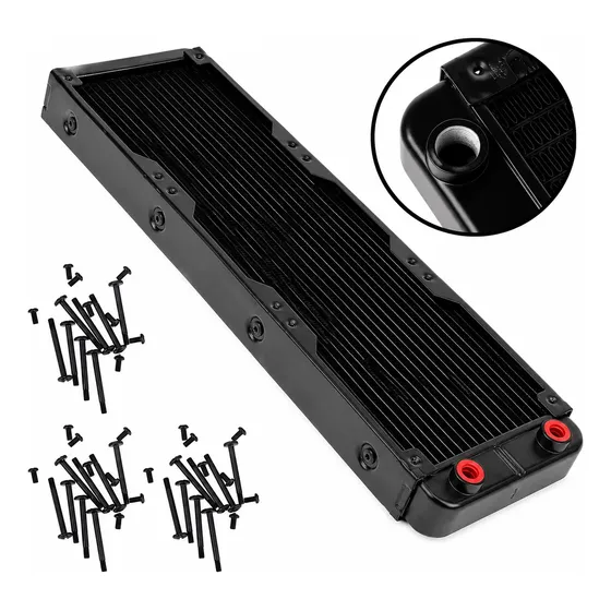 Radiador 360mm Para Water Cooler Custom G1/4 + 24 Parafusos