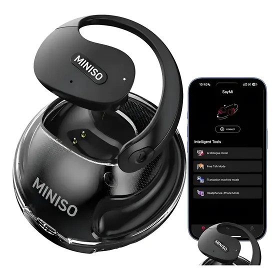 Miniso X15pro Fones Esportivo Bluetooth 6.0 Tradutor Ai Ipx5