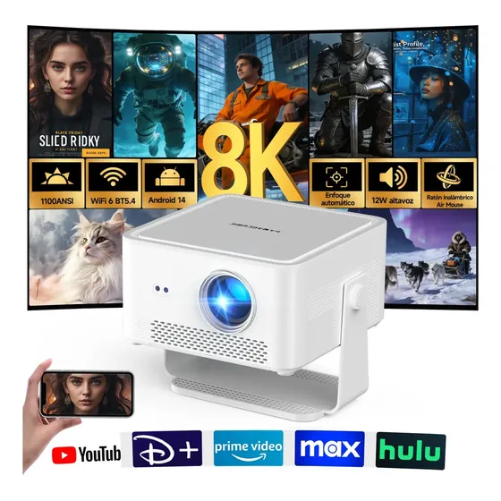 Projetor Magcubic HY450Max Portátil Full HD 1080p, com Android 14 e Wi-Fi 6