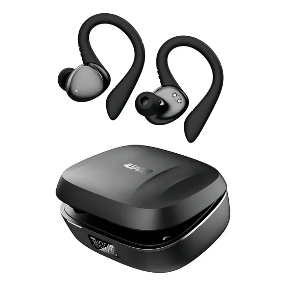 Fone De Ouvido Bluetooth 5.4 Sem Fio Esportivo 4Leader Sport Tws In-ear Com Gancho Microfone Ipx5 Resistente Ao Suor Estojo Carregador Usb-c Para Corrida Academia Ciclismo Caminhada