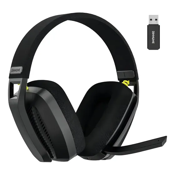 Headset Gamer Sem Fio Binnune Bw06 Preto Bluetooth 2.4g
