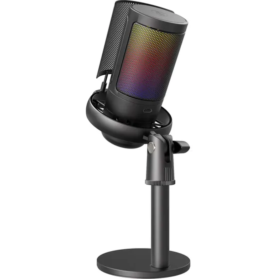 Microfone Condensador Gamer Profissional Rgb Fortrek Mic10