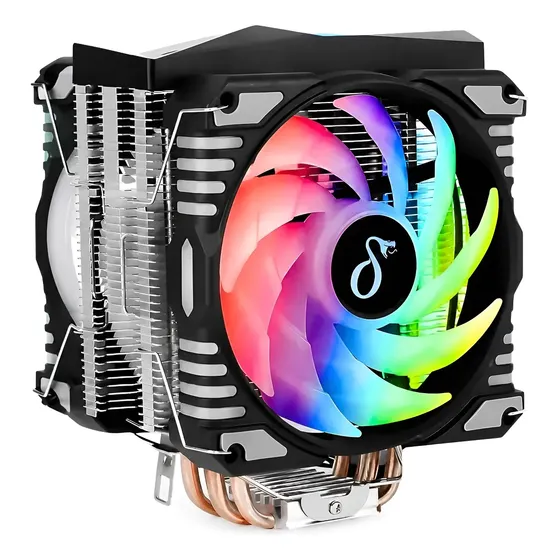 Air Cooler Para Processador Led Rgb Intel Amd Dual Fan Vento