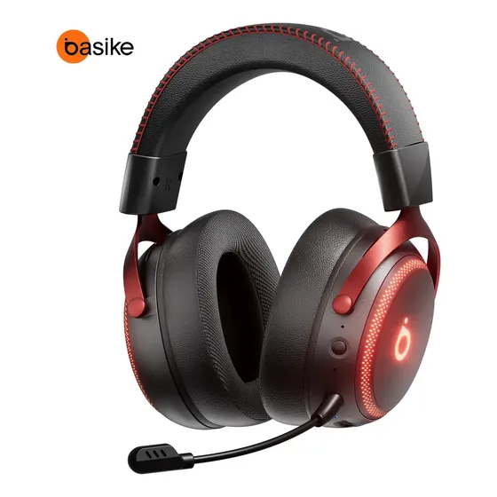 Fone de Ouvido Gamer Sem Fio 2.4GHz com Baixa Latência, Driver 50mm e Bluetooth 5.3 – Headset com Microfone e Cancelamento de Ruído, RGB Ajustável para PC, PS4, PS5, Switch e Celular