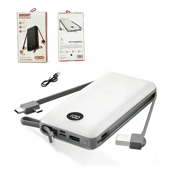 Power Bank 20000mah Carregador Rápido Portátil Com Display