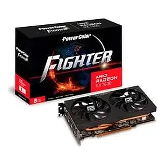 Placa De Vídeo Powercolor Amd Radeon Rx-7600 8gb Gddr6