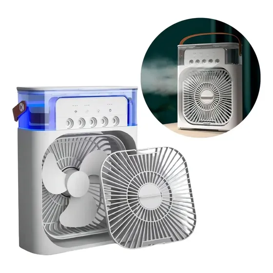 Climatizador De Ambiente Umidificador Vaporizador Portatil Cor Branco Climatizador De Ambiente Umidificador Vaporizador Portatil Cor Branco