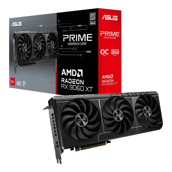 Placa De Vídeo Asus Prime Rx 9060 Xt Oc 8gb Amd Radeon Gddr6