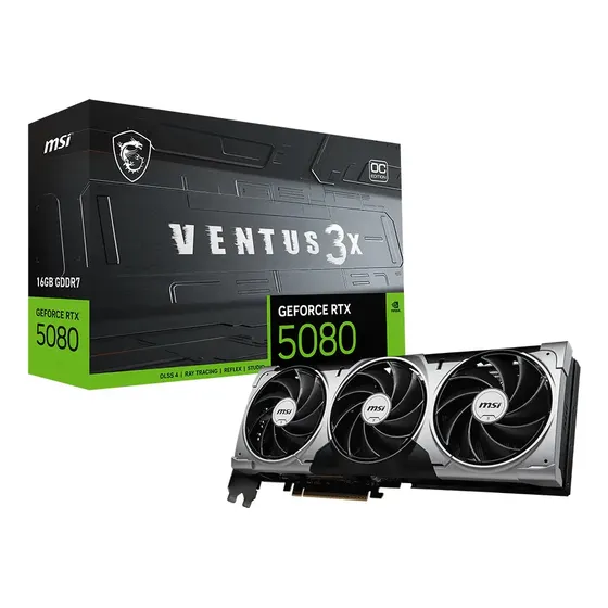 Placa De Video Msi Geforce Rtx 5080 Shadow 3x Oc 16gb Gddr7
