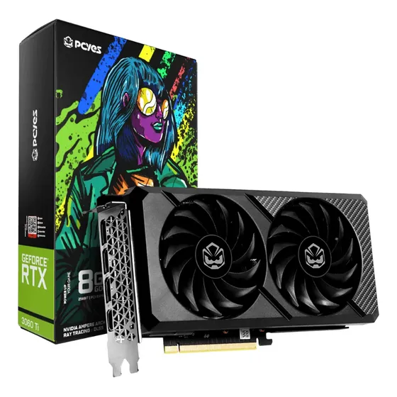 Placa De Video Pcyes Geforce Rtx3060 Ti 8gb Gddr6 256bits
