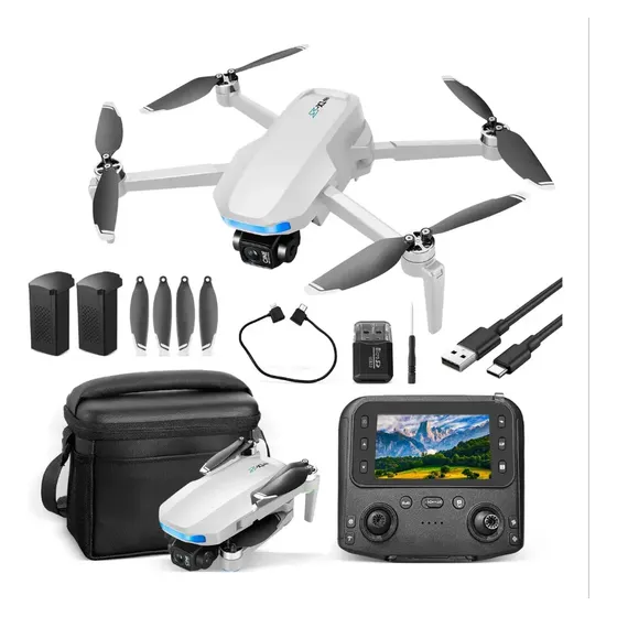 Drone Sx1 Com Gps Câmera 4k 3 Eixos 2 Baterias Controle Tela
