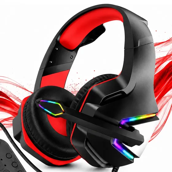 Headset Gamer Com Fio Usb Rgb 7.1 Com Microfone Pc Ps4 Ps5