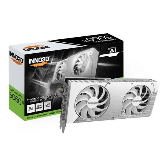 Placa De Video Rtx 5060 Ti Inno3d Twin X2 Oc White 8gb Gddr7