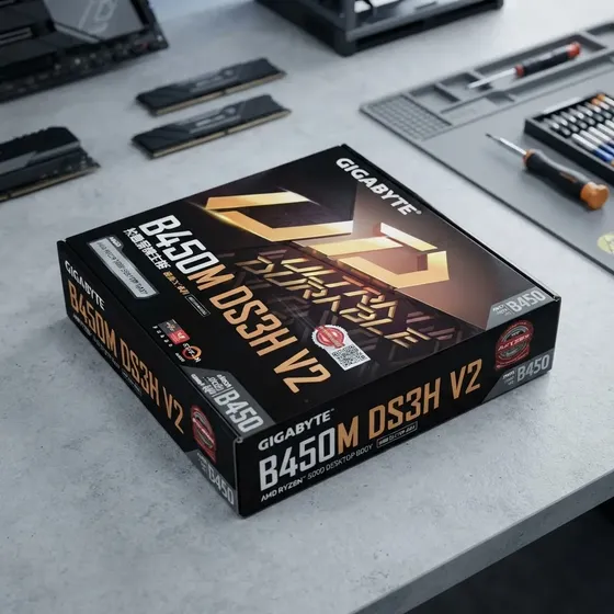 Placa-mãe Gigabyte B450m Ds3h V2 Amd Socket Am4 !!.