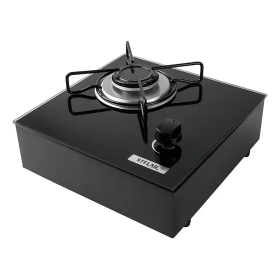 Fogão De Mesa A Gás Stelar Euro 1 Boca Preto