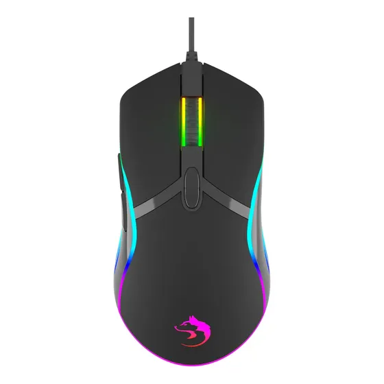 Mouse Gamer Fade Rgb 8000dpi Software 7 Botões Programáveis Ozzix