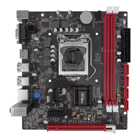 Placa Mãe H110m Ddr3 Lga1151 I3/i5/i7 6 E 7 Geração Preto